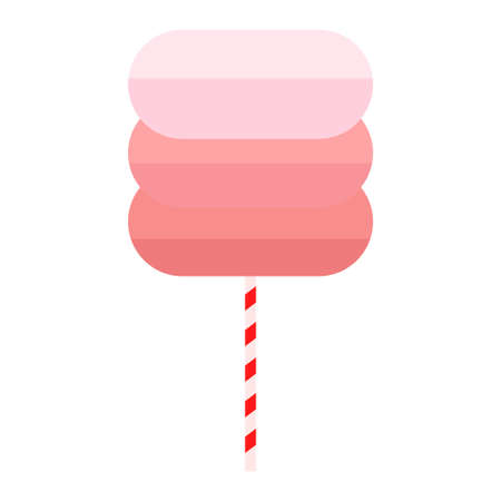candy cotton flat clipart vector illustrationのイラスト素材