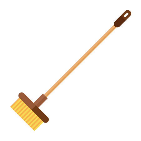 sweeping brush flat clipart vector illustrationのイラスト素材