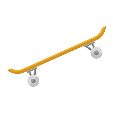 skateboard flat clipart vector illustrationのイラスト素材