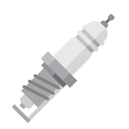 spark plug flat clipart vector illustration