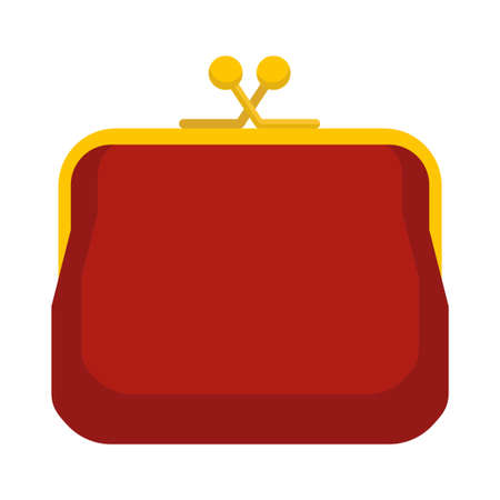 purse flat clipart vector illustrationのイラスト素材