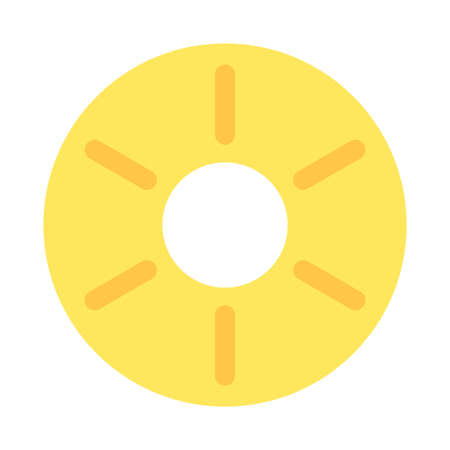 pineapple round cut clip art vector illustrationのイラスト素材