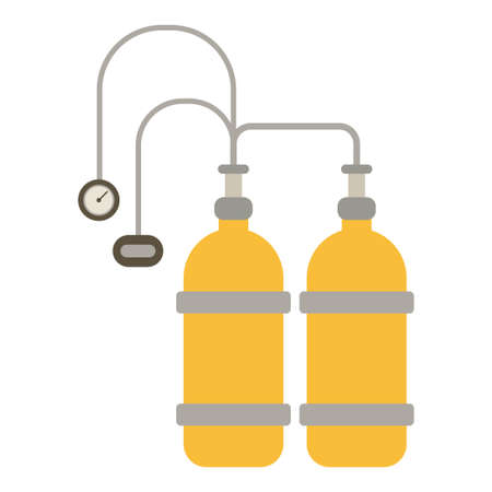 diving cylinders clip art vector illustrationのイラスト素材