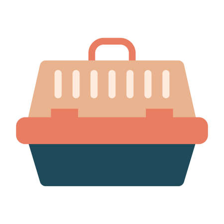 pet travel cage clip art vector illustrationのイラスト素材