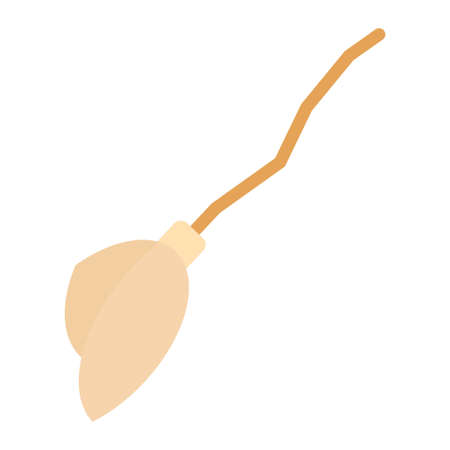 wizard broom clip art vector illustrationのイラスト素材