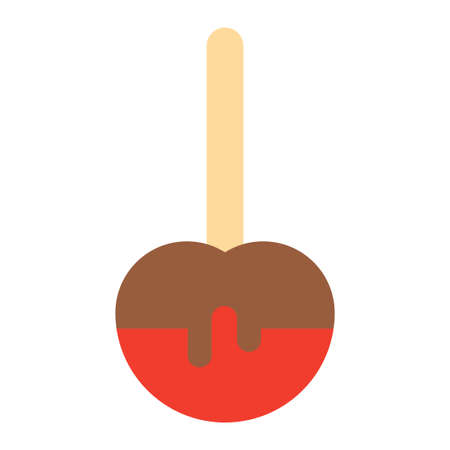 caramel apple clip art vector illustrationのイラスト素材