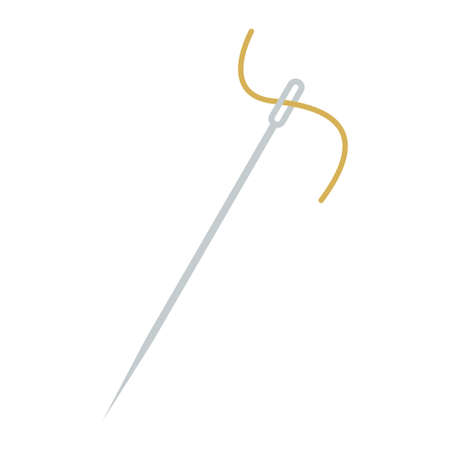 sewing needle clip art vector illustrationのイラスト素材