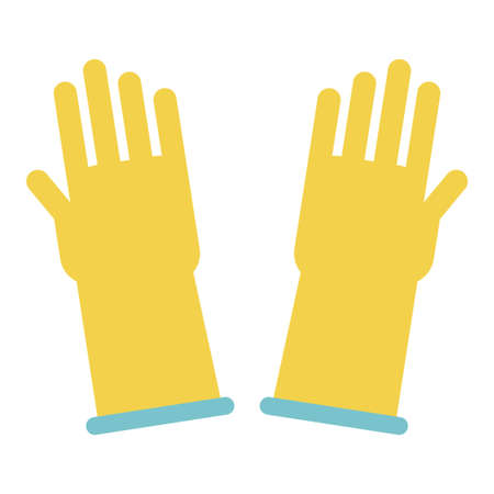 cleaning gloves clip art vector illustrationのイラスト素材