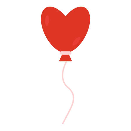 heart balloon clip art vector illustrationのイラスト素材
