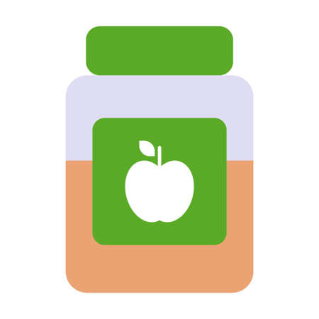 baby applesauce food clip art vector illustrationのイラスト素材