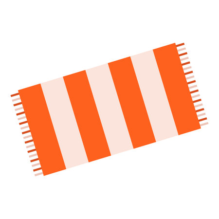 beach towel flat clip-art vector illustrationのイラスト素材