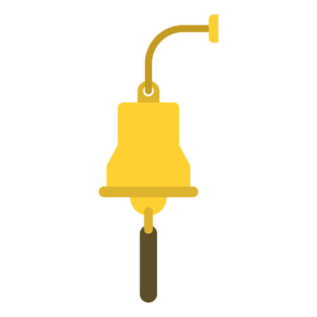 ship bell flat clip art vector illustrationのイラスト素材
