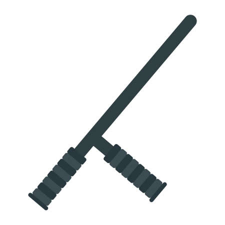 police baton flat clip-art vector illustrationのイラスト素材