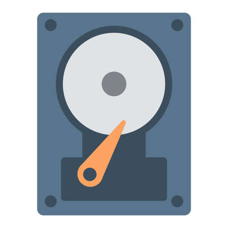 hard drive flat clip-art vector illustrationのイラスト素材