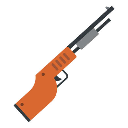 shotgun flat clip-art vector illustrationのイラスト素材