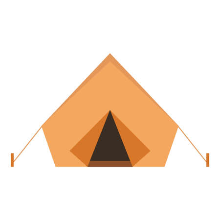 camping tent flat clip-art vector illustrationのイラスト素材