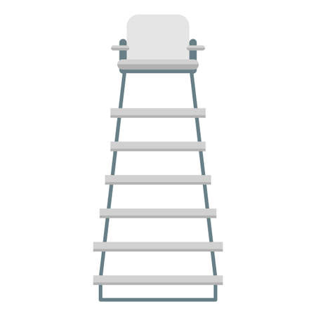 tennis referee chair flat clip-art vector illustrationのイラスト素材