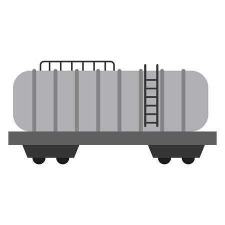 railroad tank flat clip-art vector illustrationのイラスト素材