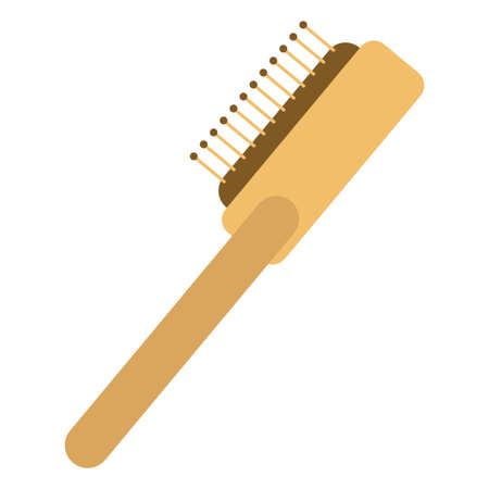 hair brush flat clip-art vector illustrationのイラスト素材