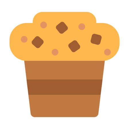 muffin flat clip-art vector illustrationのイラスト素材