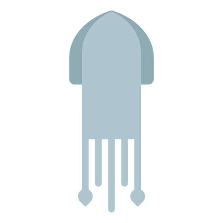squid flat clip-art vector illustrationのイラスト素材