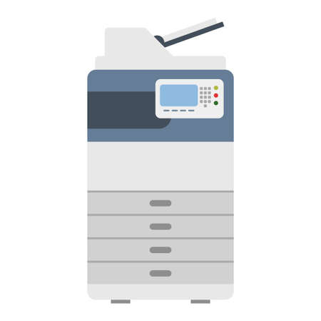 office printer flat clip-art vector illustrationのイラスト素材