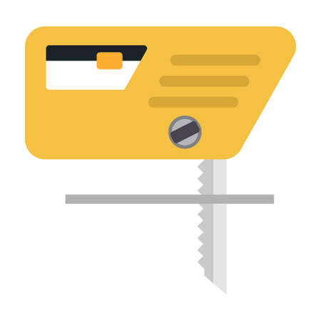 electric jigsaw flat clip art vector illustrationのイラスト素材