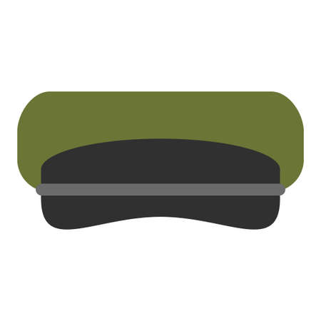 military cap flat clip-art vector illustrationのイラスト素材