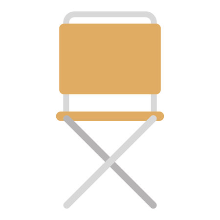 folding chair flat clip-art vector illustrationのイラスト素材