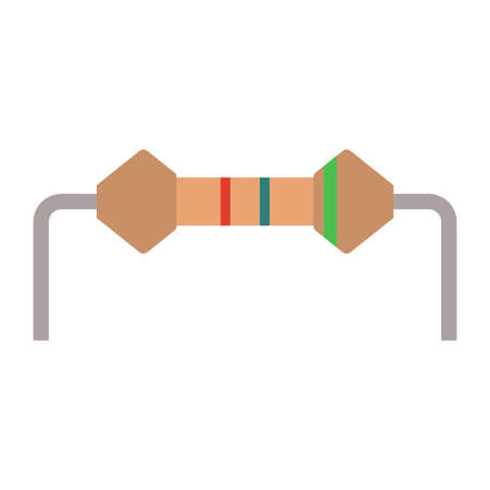 resistor flat clip-art vector illustrationのイラスト素材