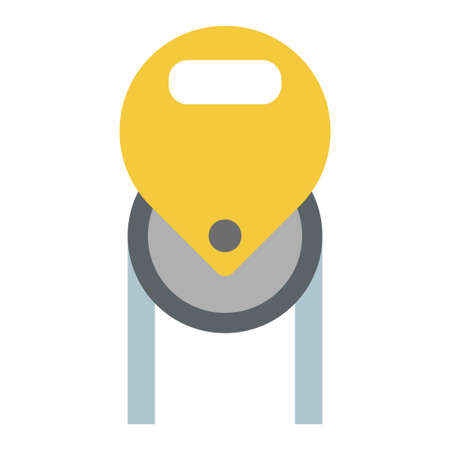 pulley flat clip-art vector illustrationのイラスト素材