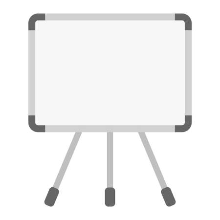 whiteboard flat clip-art vector illustrationのイラスト素材