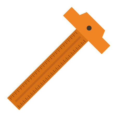 architect ruler flat clip-art vector illustrationのイラスト素材