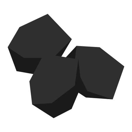 coal flat clip-art vector illustrationのイラスト素材