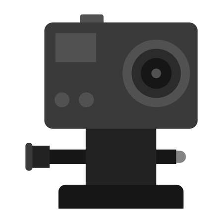 action camera flat clip-art vector illustrationのイラスト素材