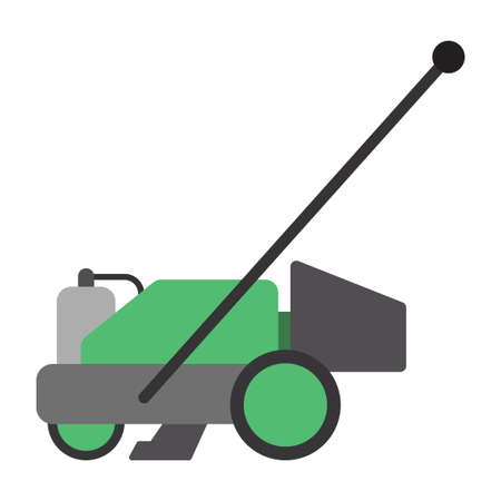 grass cutter flat clip-art vector illustrationのイラスト素材