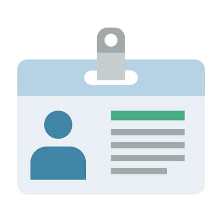 id card flat clip-art vector illustrationのイラスト素材