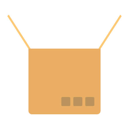 open carton box flat clip-art vector illustrationのイラスト素材