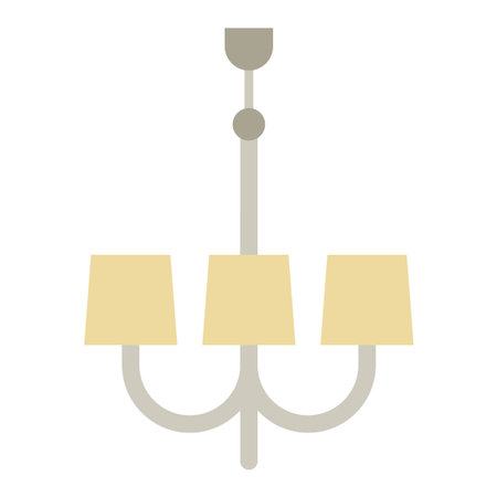chandelier flat clip-art vector illustrationのイラスト素材
