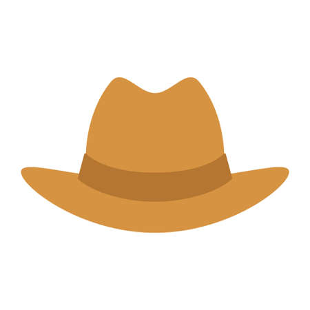 cowboy hat flat clip-art vector illustrationのイラスト素材