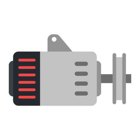 alternator flat clip-art vector illustrationのイラスト素材