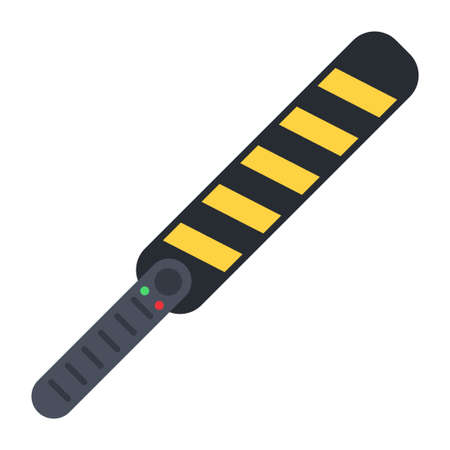 body metal detector flat clip-art vector illustrationのイラスト素材