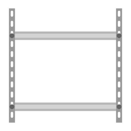 metal shelf flat clip-art vector illustrationのイラスト素材