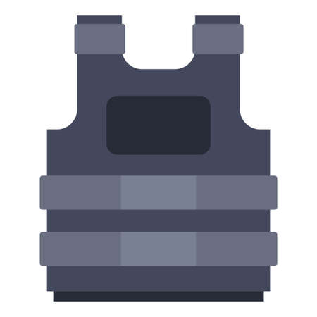 bulletproof vest flat clip-art vector illustrationのイラスト素材
