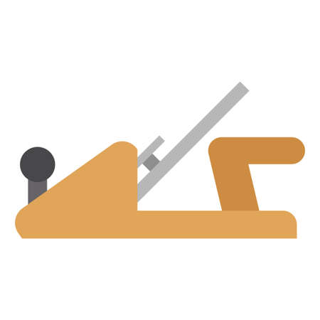 carpenter plane flat clipart vector illustrationのイラスト素材