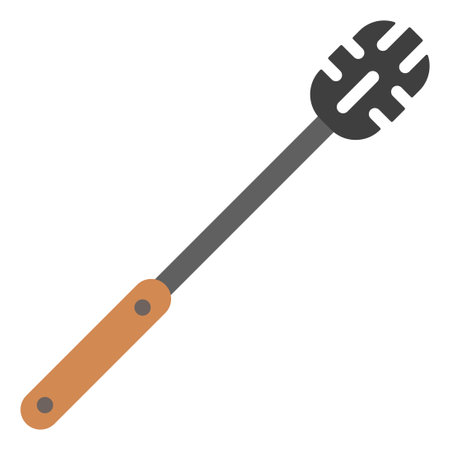 spaghetti spoon flat clipart vector illustrationのイラスト素材