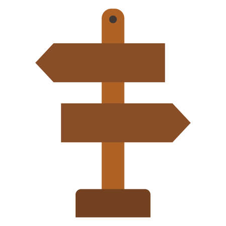 guidepost flat clipart vector illustrationのイラスト素材