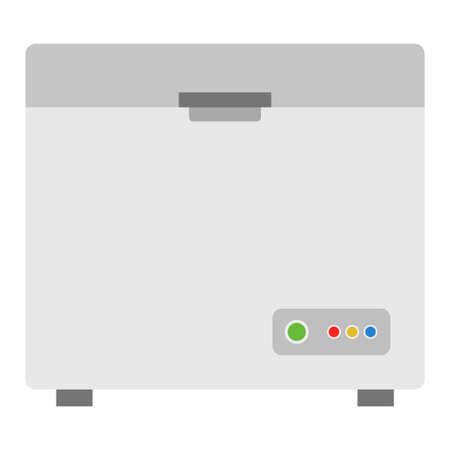 deep freezer flat clip art vector illustrationのイラスト素材
