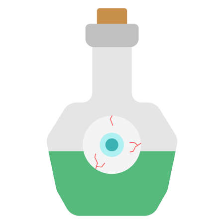 magic bottle flat clip art vector illustrationのイラスト素材