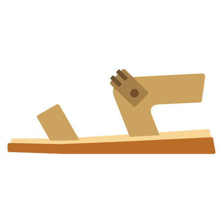 casual sandal flat clipart vector illustrationのイラスト素材